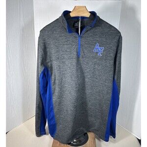 Colosseum Air Force Falcons Men’s Gray Blue 1/4 Zip Pullover Athletic Jacket Med